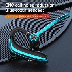 bluetooth earphone enc noise cancelling, wireless headphones with microphone, handsfree headset business driving