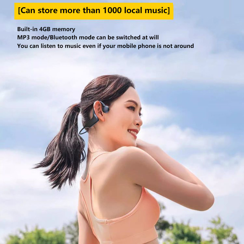 Xiaomi Bone Conduction Bluetooth Headphones, IPX8 Waterproof Wireless Neckband for Swimming, Cycling, Running Non In Ear
