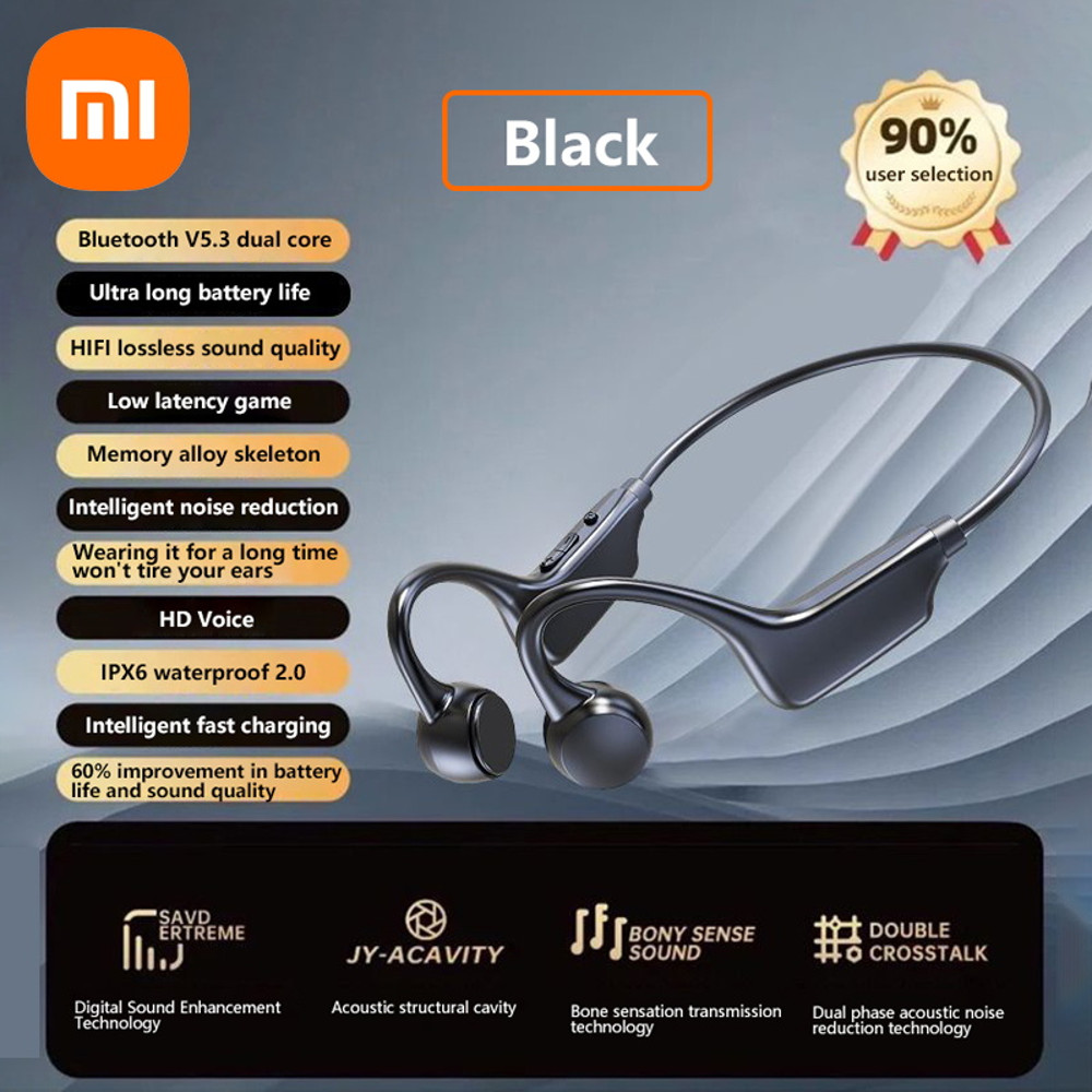 Xiaomi Bone Conduction Bluetooth Headphones, IPX8 Waterproof Wireless Neckband for Swimming, Cycling, Running Non In Ear