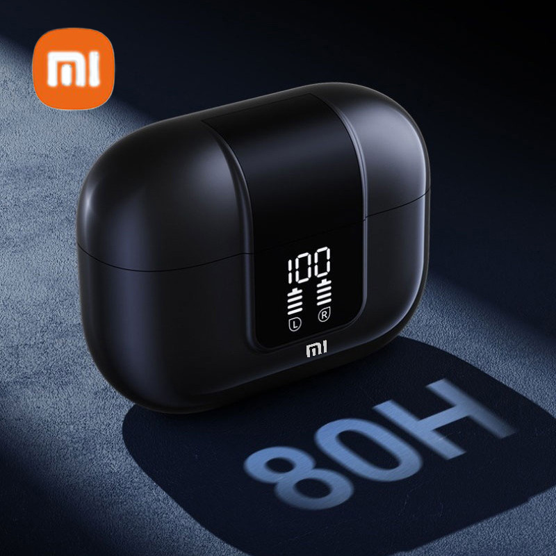 Wireless Headphones with Mic, Bluetooth Headset, LED Display Game Earbuds, Charging Noise Reduction Earphones