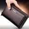 Long Zipper Men Wallet Large Capacity Clutch Purse, Business Handbag, Synthetic Leather Phone Card Holder Gift for Him