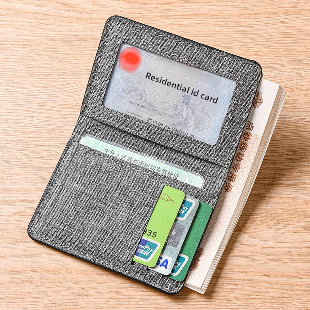 Men Ultra Thin Anti Demagnetization Wallet, Slim Card Bag, Driver's License Case for College and Daily Use