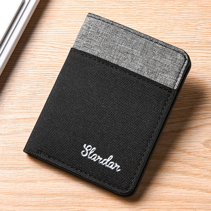 Men Ultra Thin Anti Demagnetization Wallet, Slim Card Bag, Driver's License Case for College and Daily Use