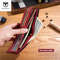 Men RFID Blocking Leather Wallet by BULLCAPTAIN, Slim Bifold Design, Multi-card Holder, ID Wallet