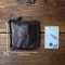 Men Genuine Leather Cowhide Coin Purse, Original Retro Vegetable Tanned Wallet, Multi Card Zipper ID Holder