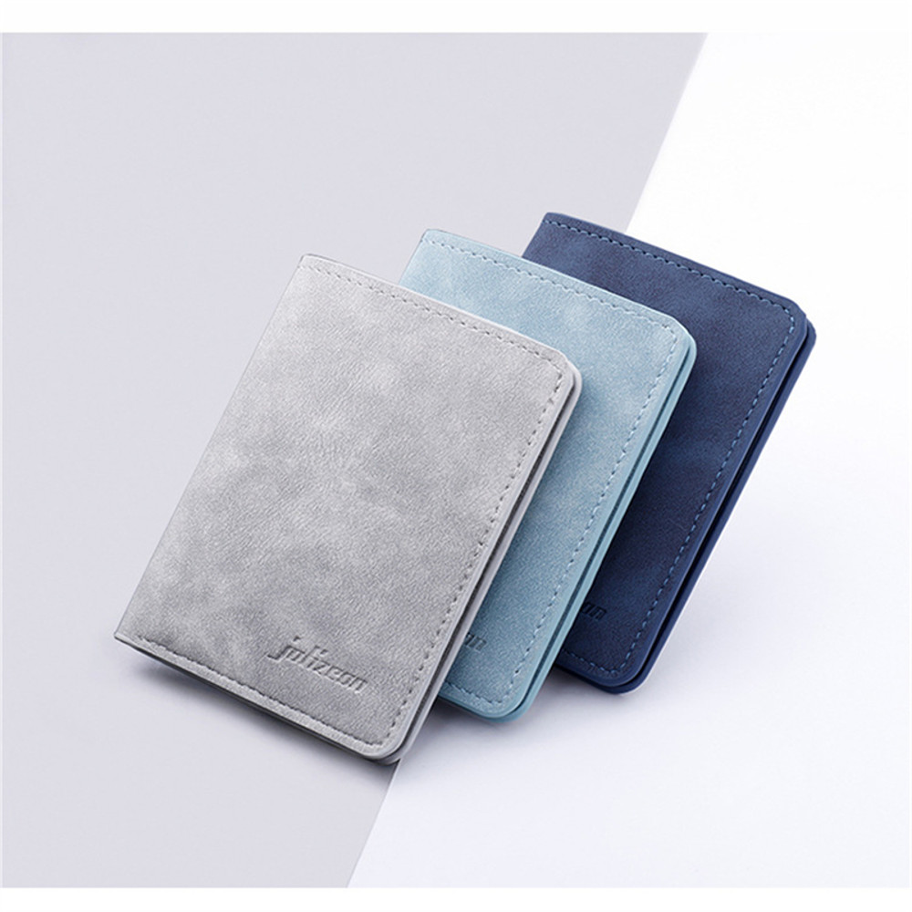 Mini Thin Men Wallet PU Leather Card Holder, Short Vertical Coin Pouch, New Style Slim Purse for Men Compact Design