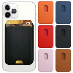 rfid blocking thin wallet for iphone 14 13, magnetic card holder wallet stand, magsafe id card holder case