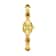 Gold Bracelet Amber Jewelry Quartz Oval Wristwatch for Women, Luxury Elegant Ladies Watch, Retro Fashion Style