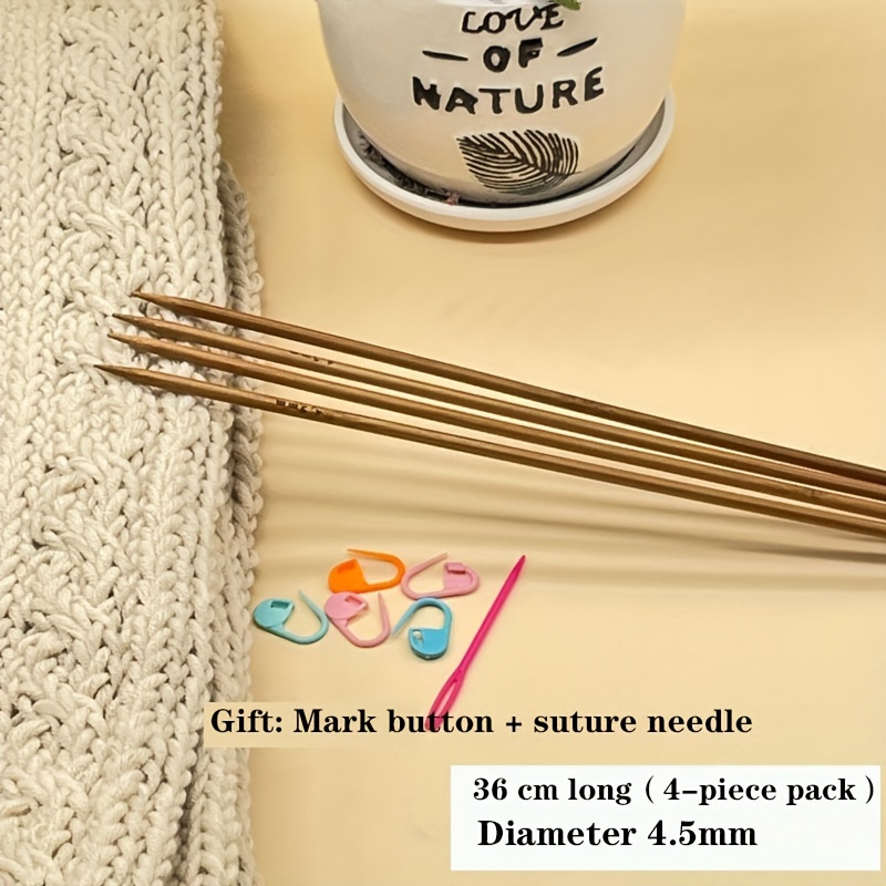 36cm Carbonized Sweater Knitting Needle Set, Thick & Long Knitting Needles for Hats, Scarves, and Sweaters Durable