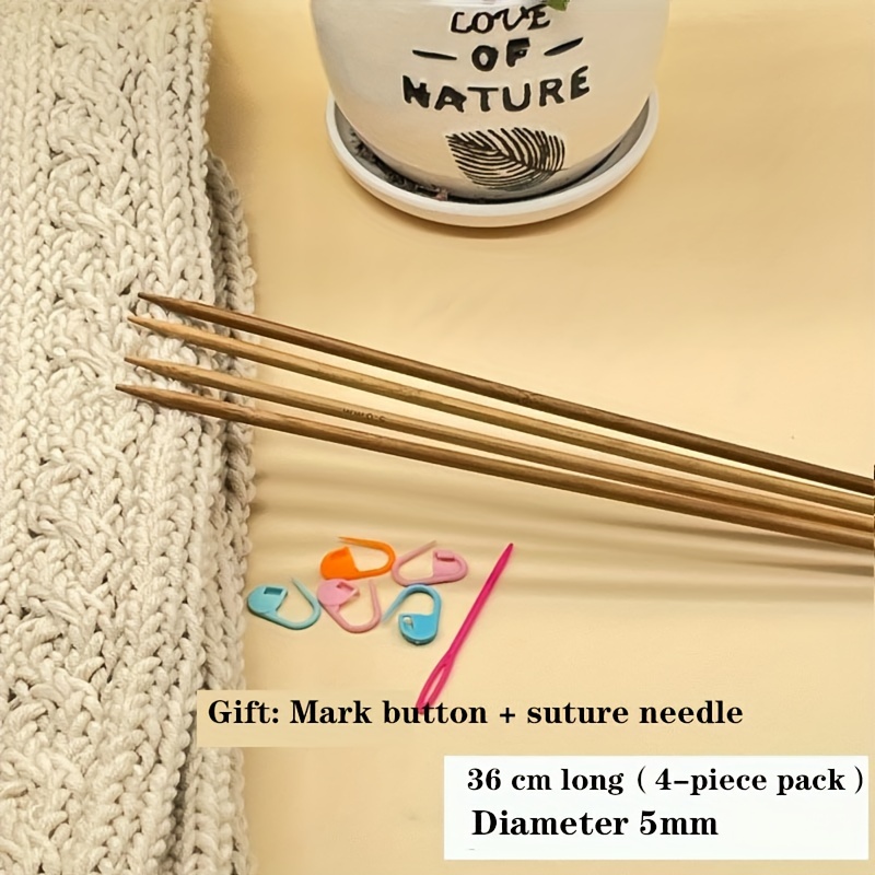 36cm Carbonized Sweater Knitting Needle Set, Thick & Long Knitting Needles for Hats, Scarves, and Sweaters Durable