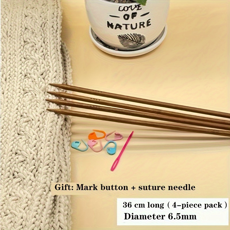 36cm Carbonized Sweater Knitting Needle Set, Thick & Long Knitting Needles for Hats, Scarves, and Sweaters Durable