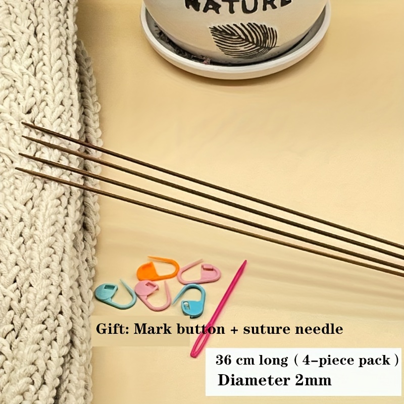 36cm Carbonized Sweater Knitting Needle Set, Thick & Long Knitting Needles for Hats, Scarves, and Sweaters Durable