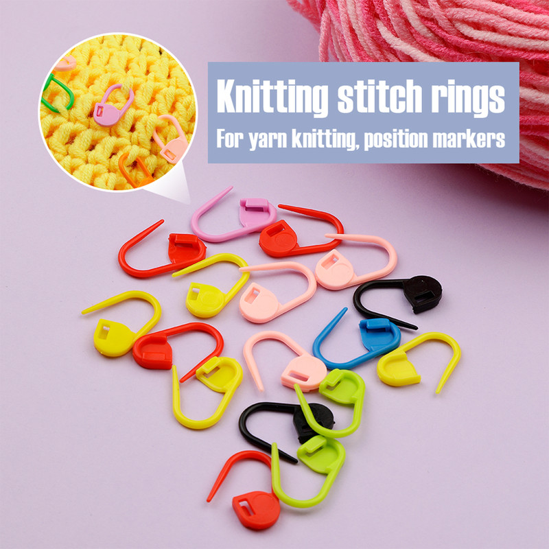 Ergonomic Handle Crochet Hooks & Knitting Needles with Stitch Markers – DIY Hand Knitting Craft Tools for Beginners
