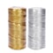100M 1.5mm Macrame Cord Rope String, Gold & Silver Polyester Thread for DIY Jewelry Making, Sewing, and Crafts