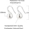 Silver Plated Gold Plated Hoop Freshwater Pearl Drop Earrings, Handpicked White Cultured Pearl Dangle Jewelry for Women