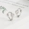 Trendy Cute Sweet Hollow Heart Zircon Hoop Earrings for Women, Classic Shiny Stud Earrings, Fashion Small Ear Buckle