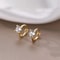 Trendy Cute Sweet Hollow Heart Zircon Hoop Earrings for Women, Classic Shiny Stud Earrings, Fashion Small Ear Buckle