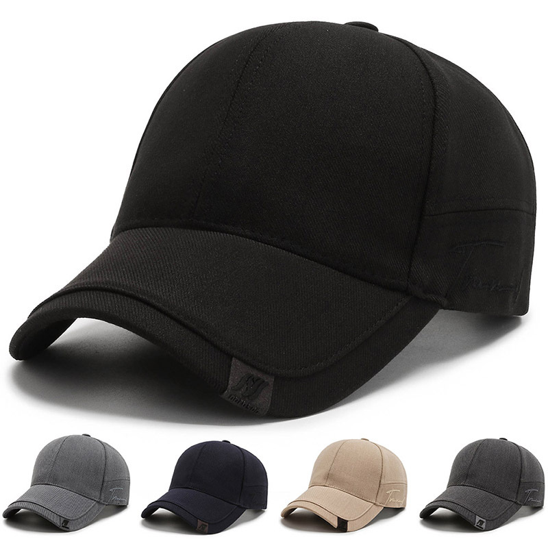 Mens Sun Cap Black Trendy Small Scale Baseball Hat Casual Versatile Fashion Cap For Daily Summer St