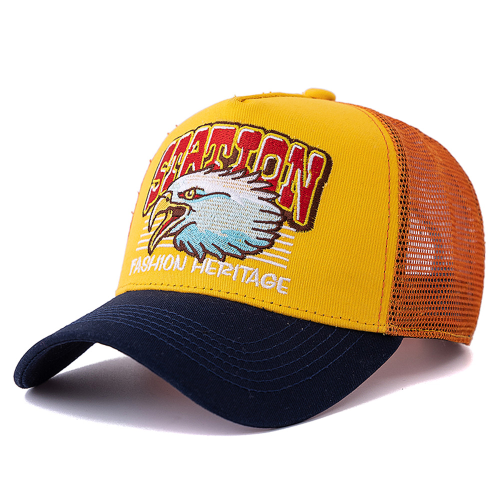 Eagle Head Mesh Trucker Hat For Men Women Hot Sale Summer Cap Breathable Unisex Snapback Streetwear 1