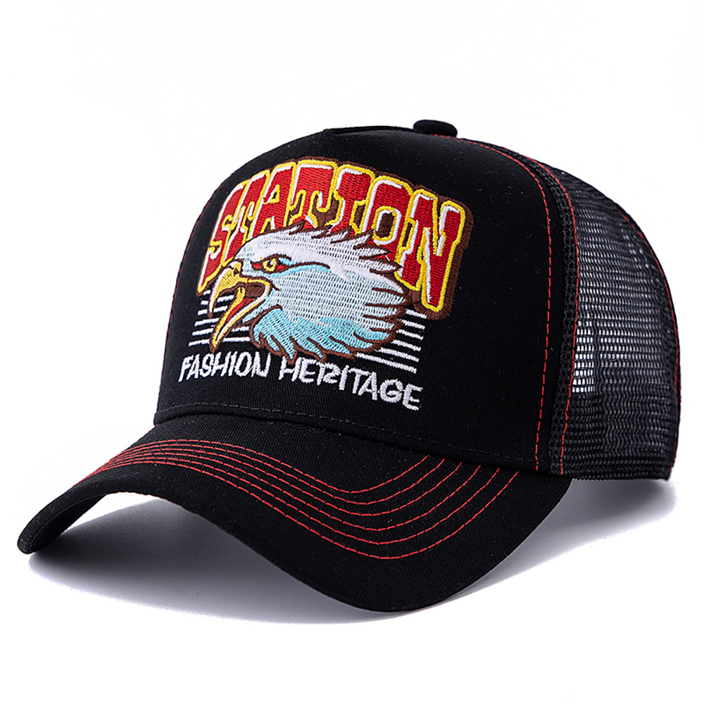 Eagle Head Mesh Trucker Hat For Men Women Hot Sale Summer Cap Breathable Unisex Snapback Streetwear 7