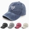 Love Embroidery Spring and Summer Baseball Cap for Men and Women, Soft Top Duckbill Hat, Lightweight Thin Couple Design