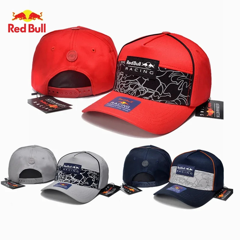 Red Bull High Quality Racing Cap for Outdoor Use, Sun Protection Hat, Fashionable Leisure Baseball Cap