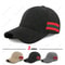 Classic Red Green Stripe Black Baseball Cap for Men Women, Outdoor Casual Trucker Hat, New Fashion Sport Dad Hat