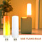USB LED Night Lamp Flame Effect Bulbs, Candle Lights Flickering Flameless Candles, Cozy Home Ambient Decor