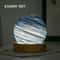 USB Powered 3D Moon Glass Lamp Planet Mini Night Light Wooden Stand Table Lamp For Kids Girls Boys 6