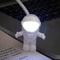 Astronaut USB Night Light Powered 5V, Portable Reading Desk Lamp for Computer, White LED Light Source for PC and Laptop