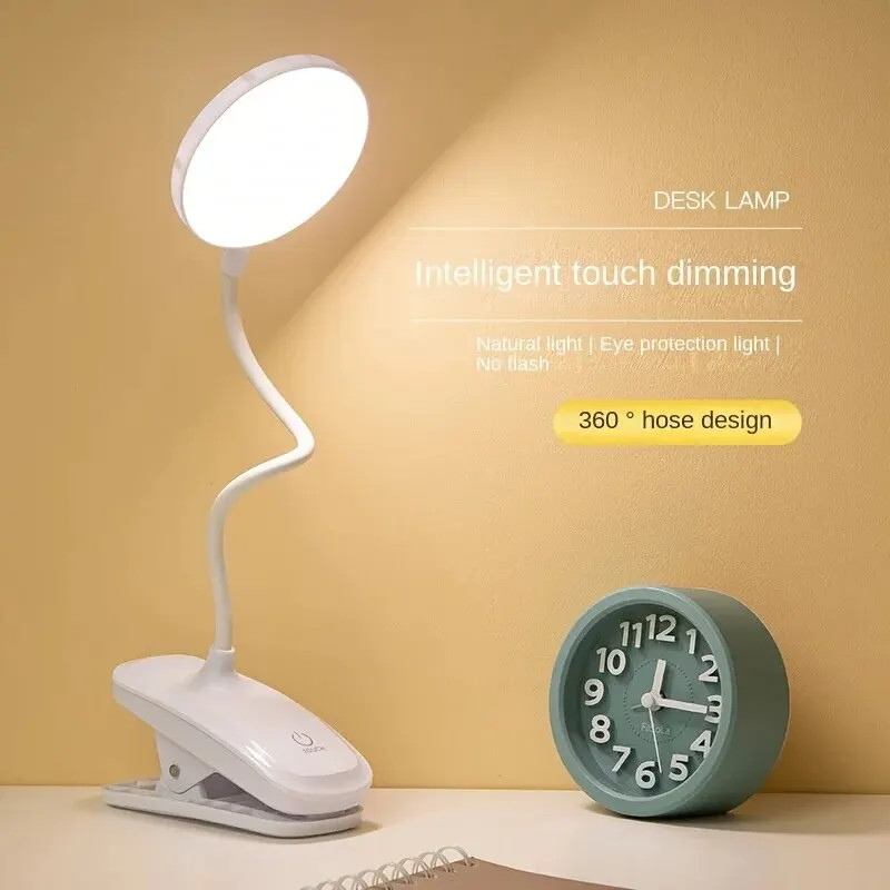 Clip Model Eye Protection Night Light, LED Desk Lamp with USB Power, Study Table Lamp for Bedroom, Bedside, Desktop