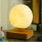 Magnetic Levitation Moon Lamps, New 3D Printing LED Night Light Creative Touch, Rotating Floating Desk Gift