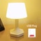 LED Eye Protection Table Lamp for Bedroom Study, USB Plug-in Bedside Lamp, Home Decoration Table Light