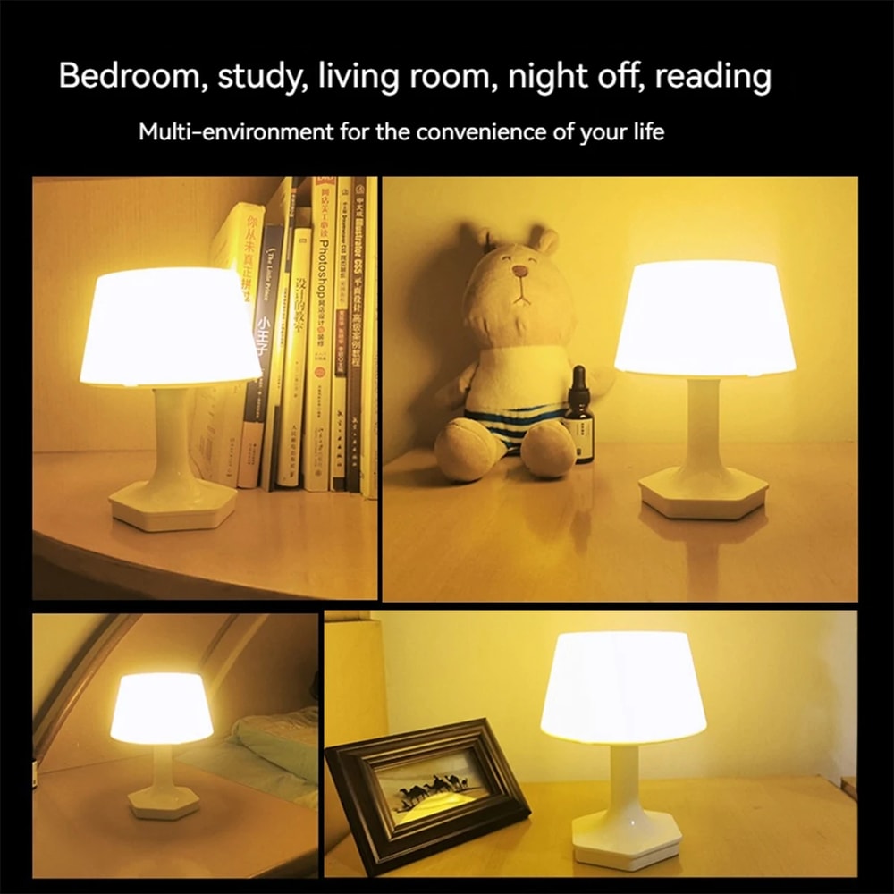 LED Eye Protection Table Lamp for Bedroom Study, USB Plug-in Bedside Lamp, Home Decoration Table Light