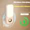 Wireless Charging Night Light Plug In, 3 Modes, Human Sensor Flashlight, USB Rechargeable Emergency Light for Bedroom