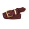 Luxurious Genuine Leather Womens Suede Belt, 2.8 cm Wide with Gold and Silver Buckle, Stylish Belt for Jeans and Outfits