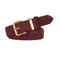 Luxurious Genuine Leather Womens Suede Belt, 2.8 cm Wide with Gold and Silver Buckle, Stylish Belt for Jeans and Outfits