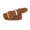 Luxurious Genuine Leather Womens Suede Belt, 2.8 cm Wide with Gold and Silver Buckle, Stylish Belt for Jeans and Outfits