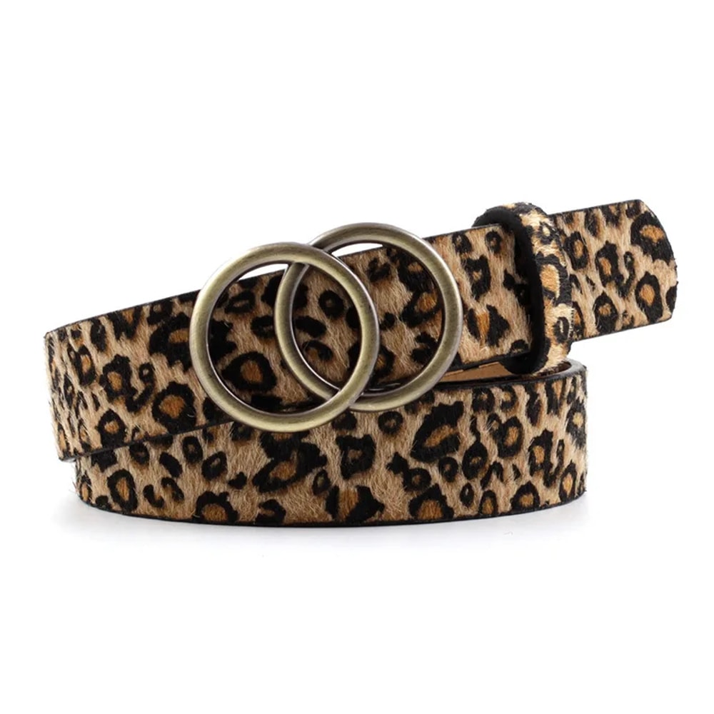 Snake Zebra Print Thin Horsehair Waist Belt For Women Luxury Designers Leopard Belt Leather Ring Bu 6