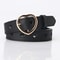 Women Pin Buckle Belts Spring Summer Versatile Trouser Belt with Hollow Heart Shape, Stylish and Adjustable