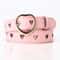 Women Pin Buckle Belts Spring Summer Versatile Trouser Belt with Hollow Heart Shape, Stylish and Adjustable