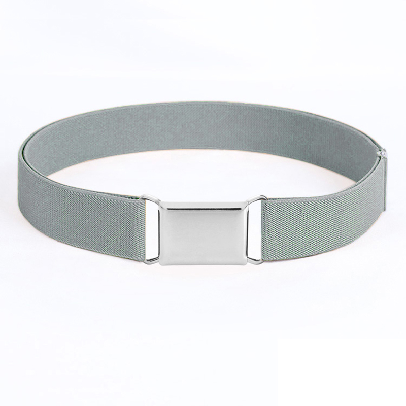 Comfortable Women Adjustable Elastic Stretch Belt, Invisible Waist Belt for Jeans Pants, Dress Square Easy Buckle