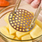 Stainless Steel Potato Masher Pusher Ricer, Puree Fruit Juice Maker, Smooth Mashed Potatoes Crusher for Kitchen Cooking