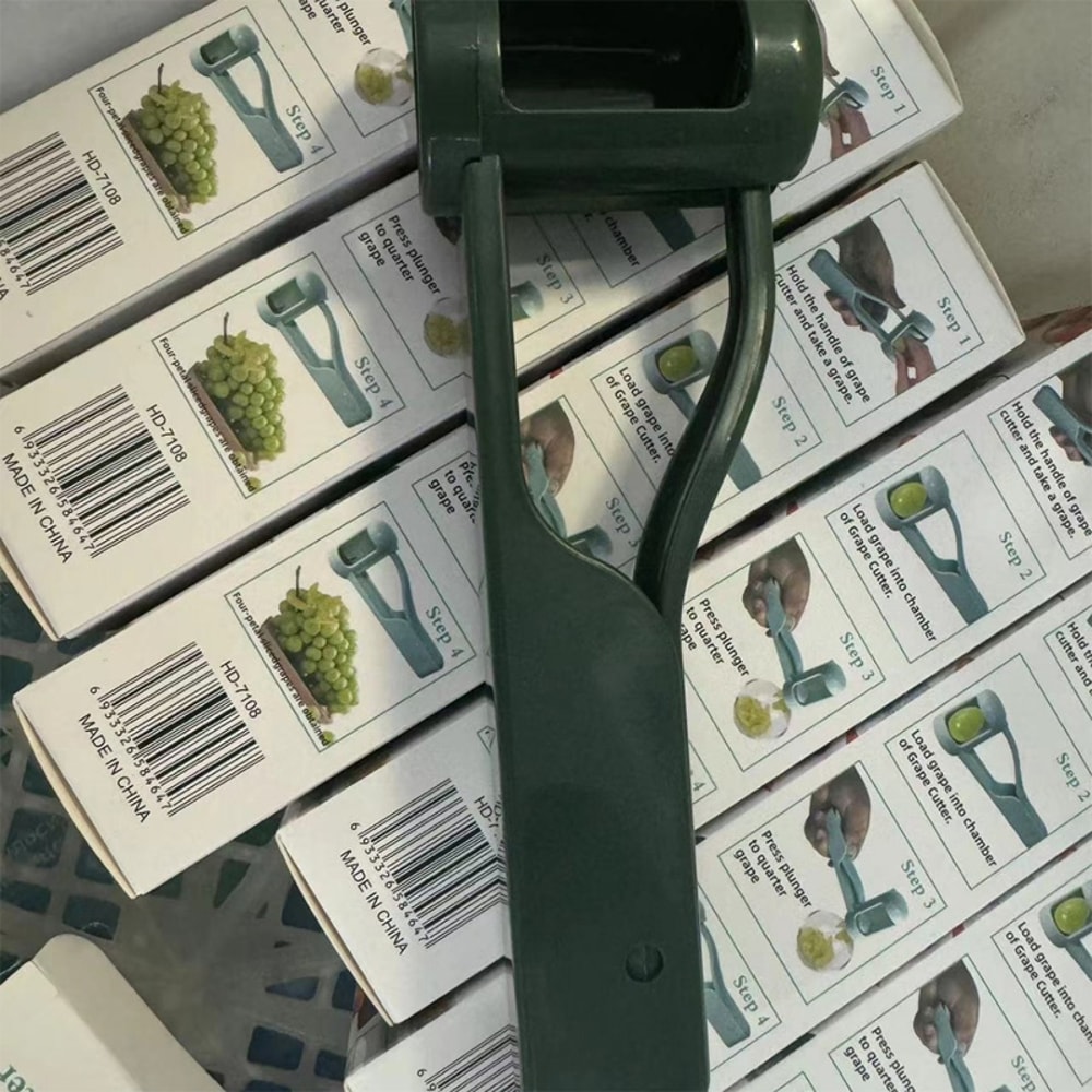 Kids Kitchen Set with Tomato Fruit Slicer Cutter Tool, Safe Grape Splitter for Toddlers, Montessori Cooking Class Gift