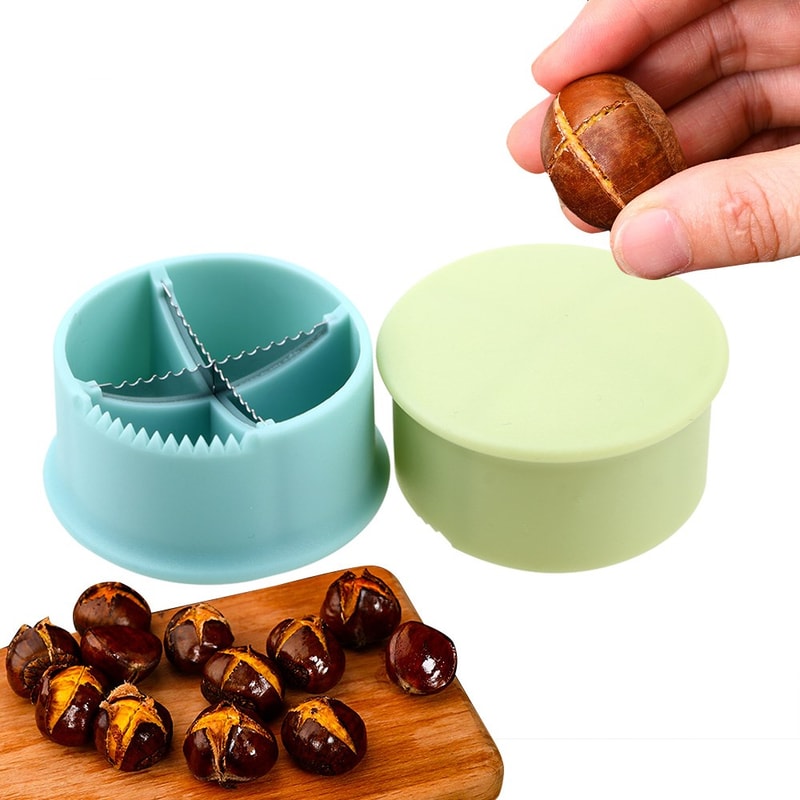 Kitchen Walnut Tongs Can Opener Gadget, Multifunctional Nut Biscuit Shelling Machine, Cross Knife Chestnut Quick Opening