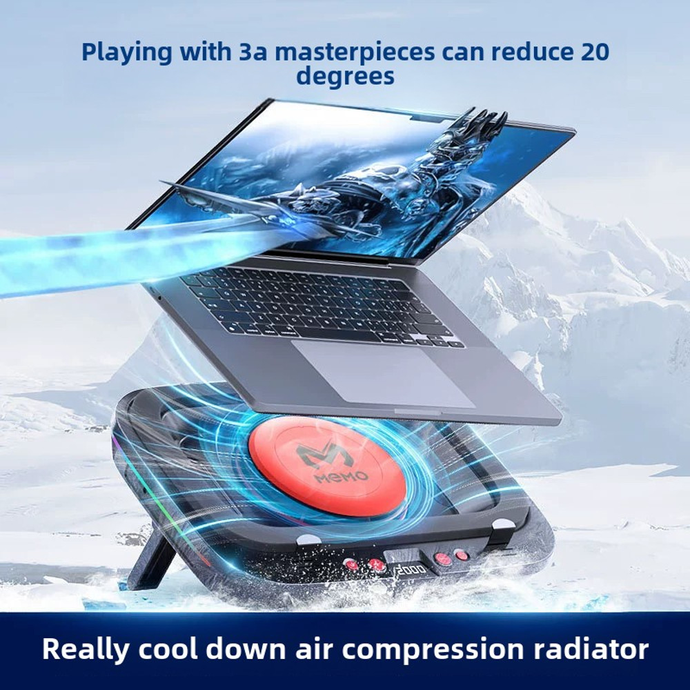 Angle Adjustable Notebook Powerful Fan Cooling Pad Game Laptop Cooler Strong Wind Kickstand Base Br 0