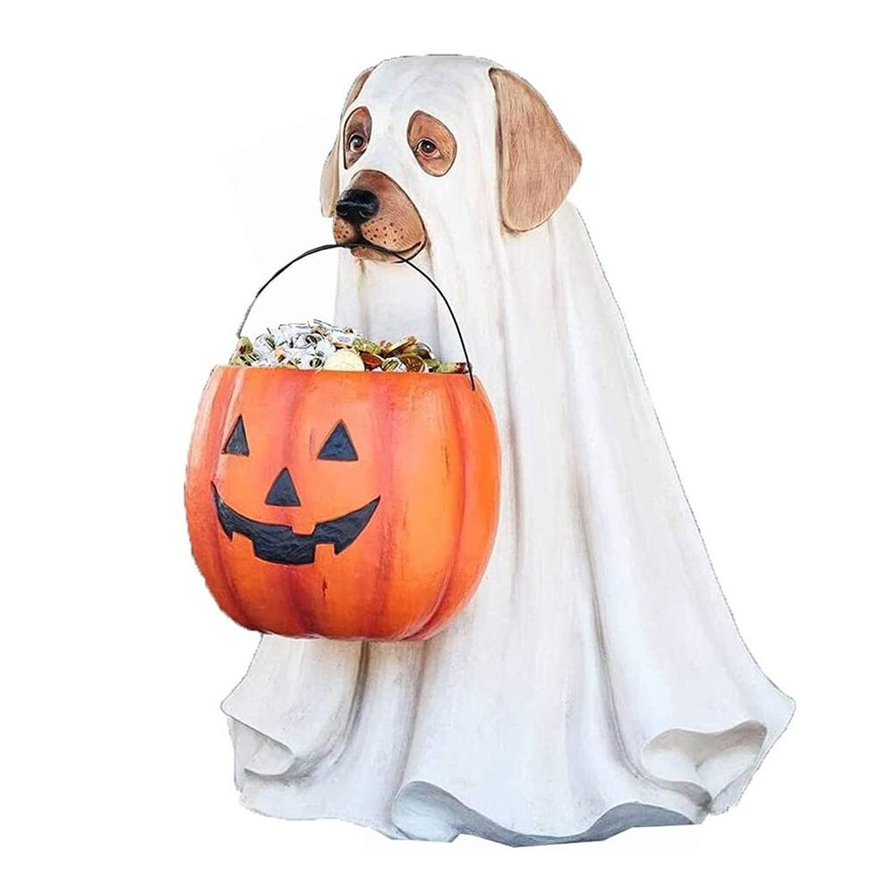 Halloween Dog Ornaments Pumpkin Snack Bowl Stand With Candy Bowl Halloween Trick Or Treat Indoor Ou 3