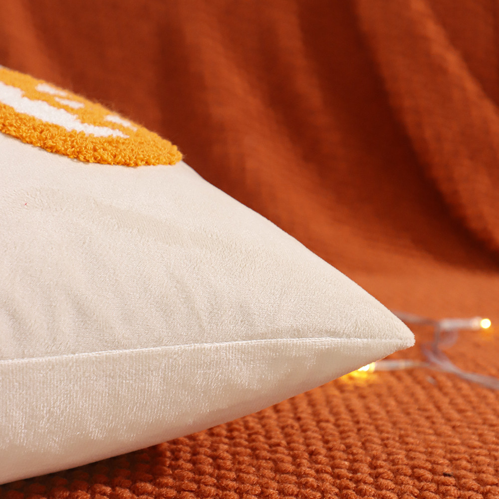 Halloween Decoration Throw Pillow Cover Pumpkin Ghost Embroidery Harvest Home Living Room Accent Pi 1