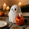 Cute Ghost Statue Holding Pumpkin Statue Resin Halloween Home Decorations For Indoor Outdoor 1