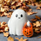 Cute Ghost Statue Holding Pumpkin Statue Resin Halloween Home Decorations For Indoor Outdoor 3